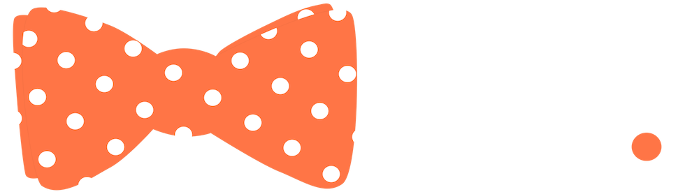 Chet wordmark with orange bowtie